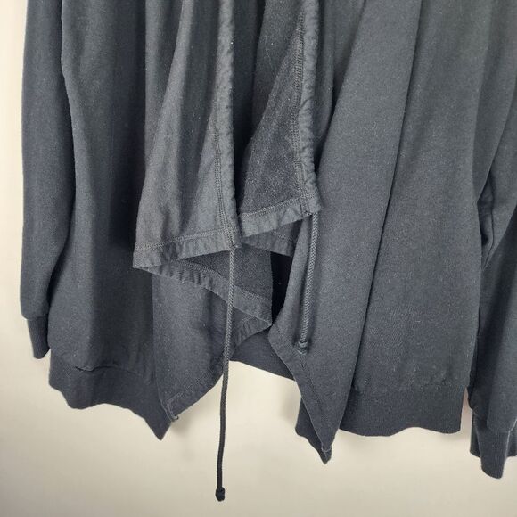 YOUNG FABULOUS BROKE WOMENS MEDIUM OPEN FRONT WATERFALL CARDIGAN SWEATER STRINGS - Picture 2 of 5